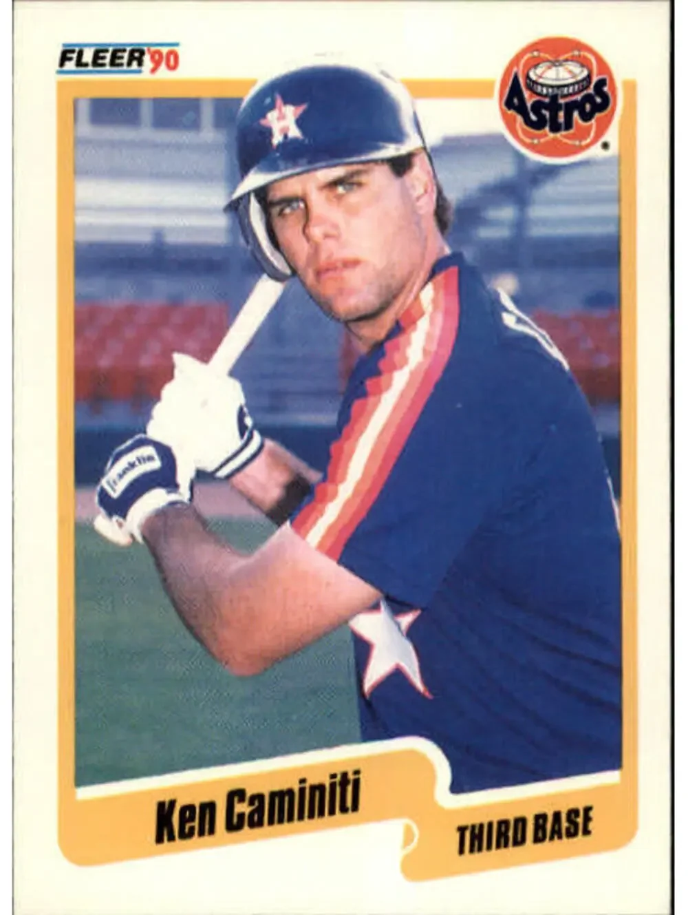 1990 Ken Caminiti Fleer Baseball Card #225